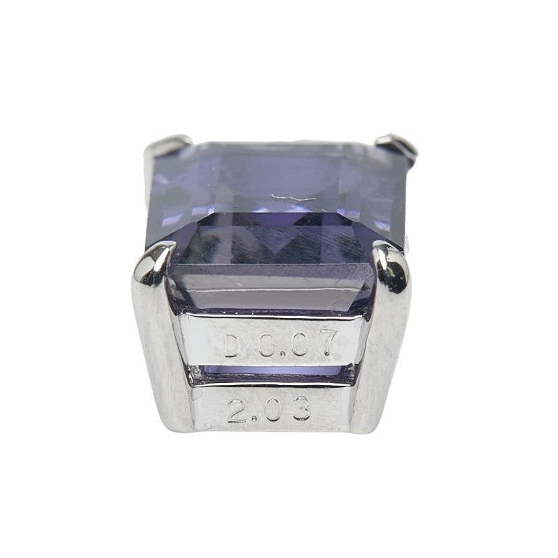 Pt900 プラチナ Pt850 プラチナ アイオライト2.03ct ダイヤ0.07ct ペンダントネックレス レディース 【中古】