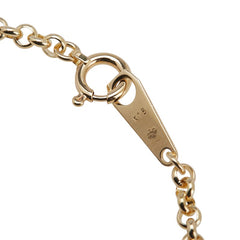 K18YG イエローゴールド サファイア1.18ct ダイヤ0.12ct チェーン ブレスレット レディース 【中古】