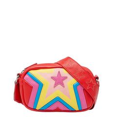 ステラマッカートニー 星 スター ショルダーバッグ レッド オレンジ マルチカラー レザー レディース Stella McCartney 【中古】