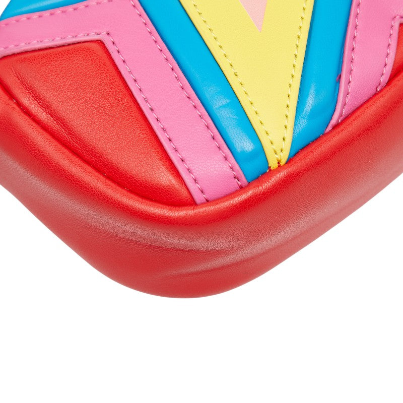 ステラマッカートニー 星 スター ショルダーバッグ レッド オレンジ マルチカラー レザー レディース Stella McCartney 【中古】