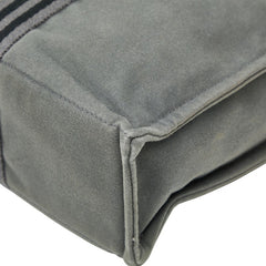 エルメス フールトゥ トートMM ハンドバッグ トートバッグ グレー ブラック キャンバス レディース HERMES 【中古】