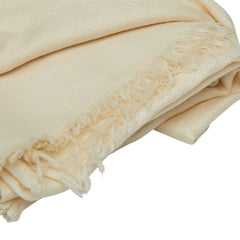 グッチ GG ストール マフラー ホワイト系 ウール レディース GUCCI 【中古】