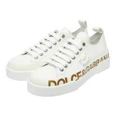 ドルチェアンドガッバーナ ポルトフィーノ スニーカー サイズ：35 1/2 ホワイト レザー レディース DOLCE&GABBANA 【中古】