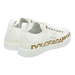 ドルチェアンドガッバーナ ポルトフィーノ スニーカー サイズ：35 1/2 ホワイト レザー レディース DOLCE&GABBANA 【中古】