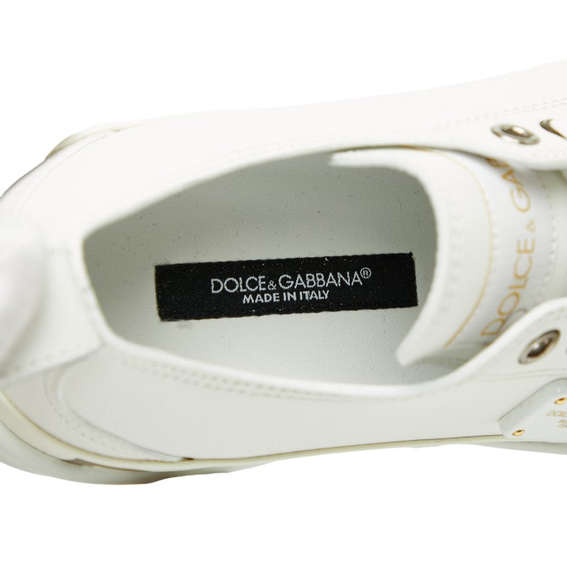 ドルチェアンドガッバーナ ポルトフィーノ スニーカー サイズ：35 1/2 ホワイト レザー レディース DOLCE&GABBANA 【中古】