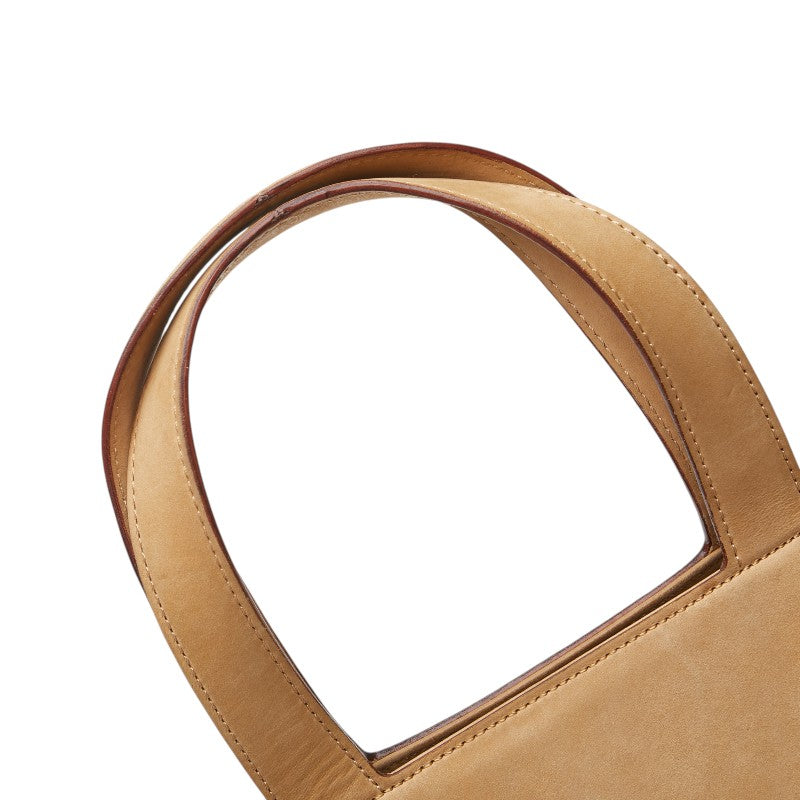 ブルガリ デコルテ ハンドバッグ ベージュ スウェード レザー レディース BVLGARI 【中古】