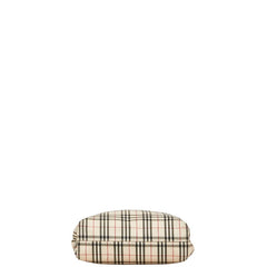 バーバリー ノバチェック トートバッグ ベージュ ブラック キャンバス レディース BURBERRY 【中古】