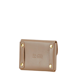 イルビゾンテ 名刺入れ カードケース グレージュ レザー メンズ IL BISONTE 【中古】