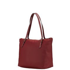 ケイトスペード ロゴ トートバッグ ワインレッド ナイロン レザー レディース Kate Spade 中古