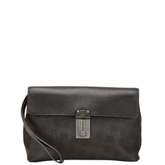 ダンヒル ディーエイト ダイヤルロック セカンドバッグ クラッチバッグ ブラウン PVC レザー メンズ Dunhill 【中古】