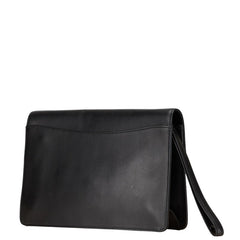 ダンヒル ダイヤルロック セカンドバッグ クラッチバッグ ブラック ゴールド レザー メンズ Dunhill 【中古】