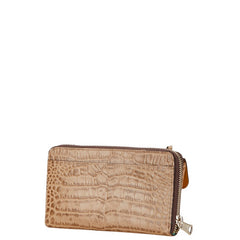 エーディーエムジェイ クロコ型押し チェーン ショルダーバッグ ウォレットバッグ ベージュ レザー レディース ADMJアクセソワ 【中古】