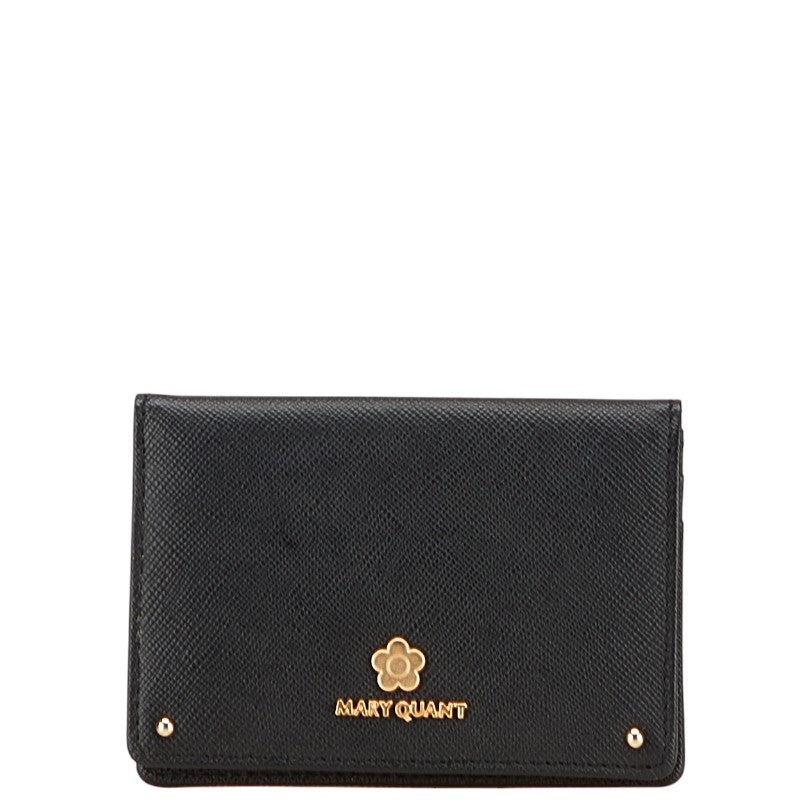 マリークヮント デイジーロゴ カードケース パスケース レザー レディース MARY QUANT 【中古】