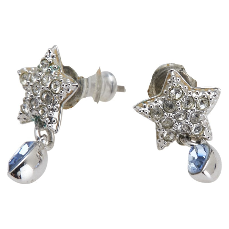 スワロフスキー スター 星 モチーフ 色石 ピアス シルバー ラインストーン サージカルステンレス レディース SWAROVSKI 【中古】