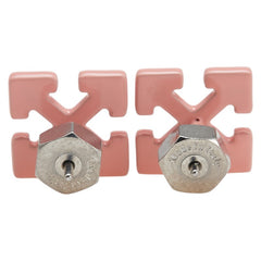 オフホワイト ミニ アロー スタッドピアス ピンク エナメル メンズ OFF-WHITE 【中古】