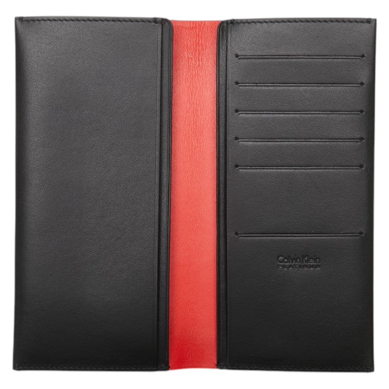 カルバンクライン 長財布 ブラック レザー メンズ Calvin Klein 【中古】