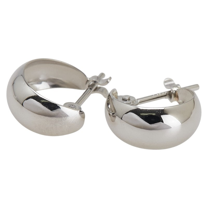 Pt900 プラチナ フープピアス レディース 【中古】