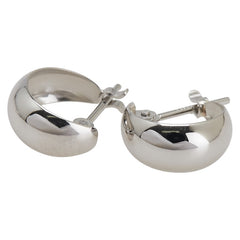 Pt900 プラチナ フープピアス レディース 【中古】