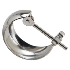 Pt900 プラチナ フープピアス レディース 【中古】