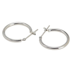 Pt900 プラチナ フープピアス レディース 【中古】