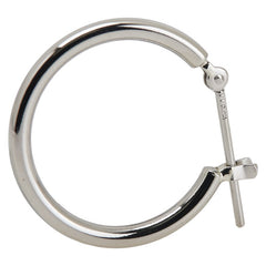 Pt900 プラチナ フープピアス レディース 【中古】