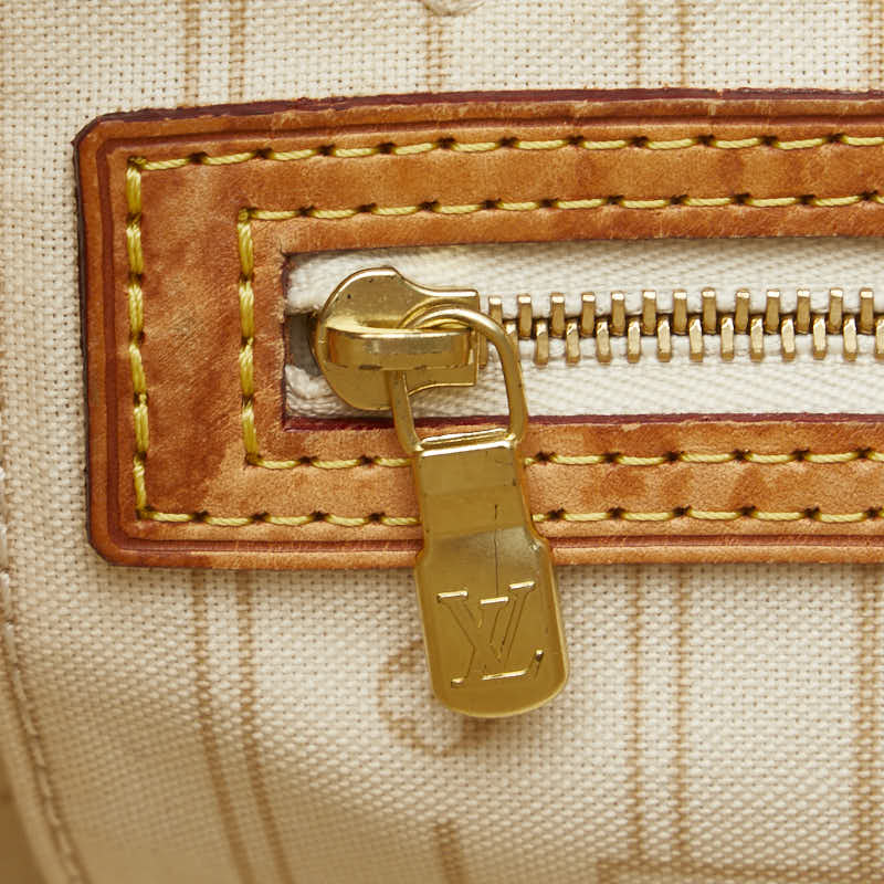 ルイ ヴィトン ダミエ アズール ネヴァーフルPM トートバッグ ショルダーバッグ N51110 ホワイト PVC レザー レディース LOUIS VUITTON 【中古】
