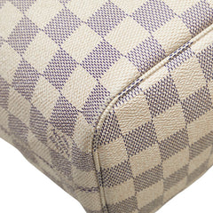 ルイ ヴィトン ダミエ アズール ネヴァーフルPM トートバッグ ショルダーバッグ N51110 ホワイト PVC レザー レディース LOUIS VUITTON 【中古】