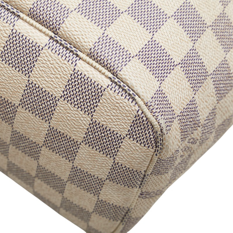 ルイ ヴィトン ダミエ アズール ネヴァーフルPM トートバッグ ショルダーバッグ N51110 ホワイト PVC レザー レディース LOUIS VUITTON 【中古】