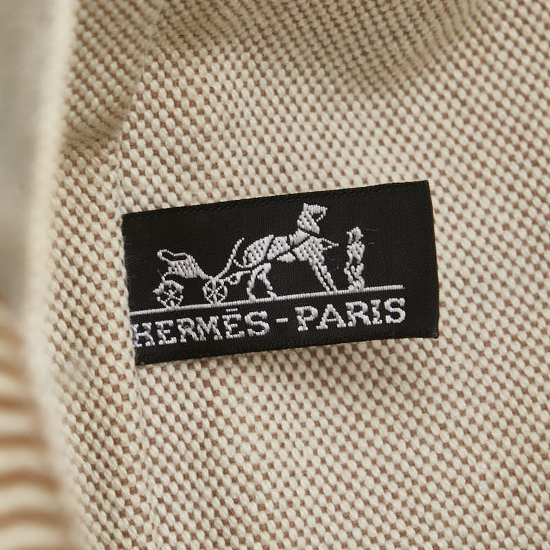 エルメス ニューフールトゥ カバス ハンドバッグ トートバッグ ベージュ ブラウン キャンバス レディース HERMES 【中古】