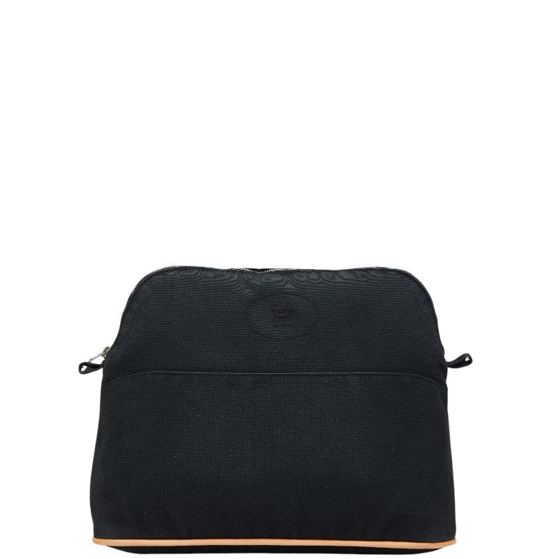 エルメス ボリードポーチ30 ポーチ 小物入れ ブラック キャンバス レザー レディース HERMES 【中古】