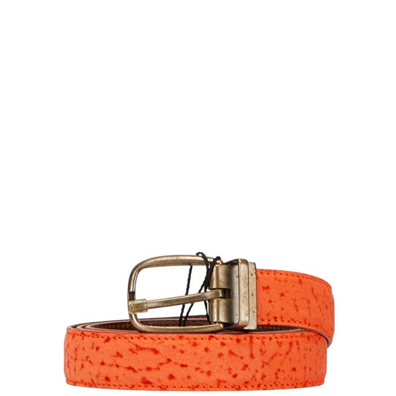 ドルチェアンドガッバーナ ベルト 100.40 BC3953 オレンジ レザー メンズ DOLCE&GABBANA 【中古】