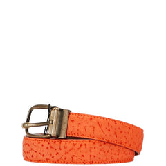 ドルチェアンドガッバーナ ベルト 100.40 BC3953 オレンジ レザー メンズ DOLCE&GABBANA 【中古】