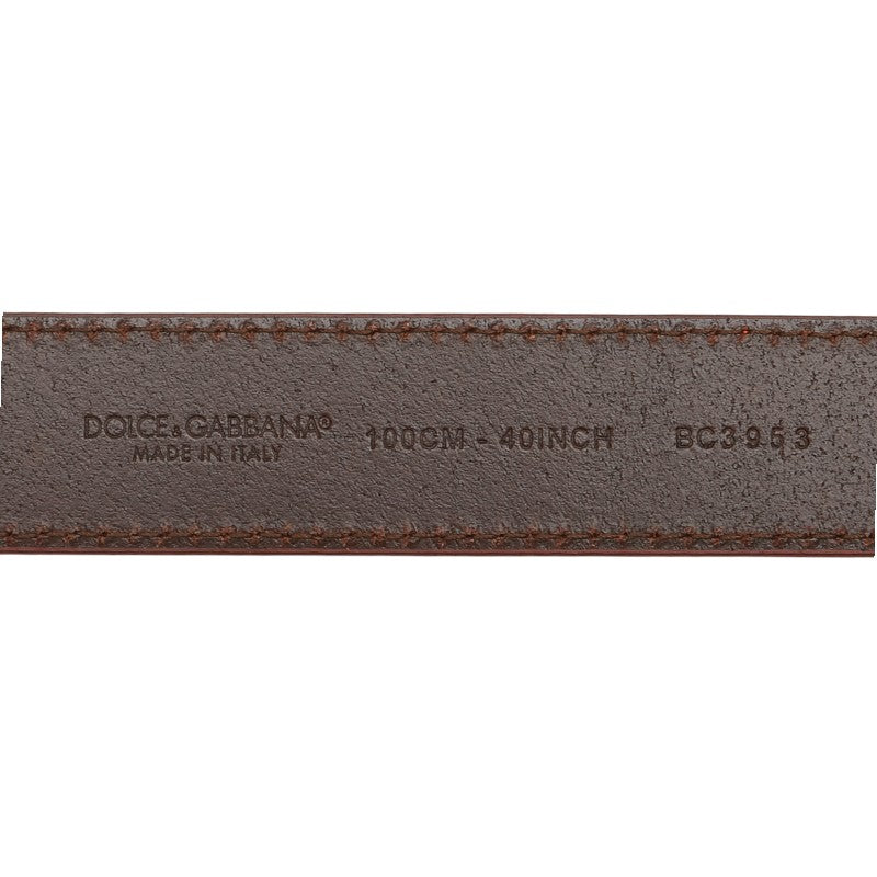 ドルチェアンドガッバーナ ベルト 100.40 BC3953 オレンジ レザー メンズ DOLCE&GABBANA 【中古】