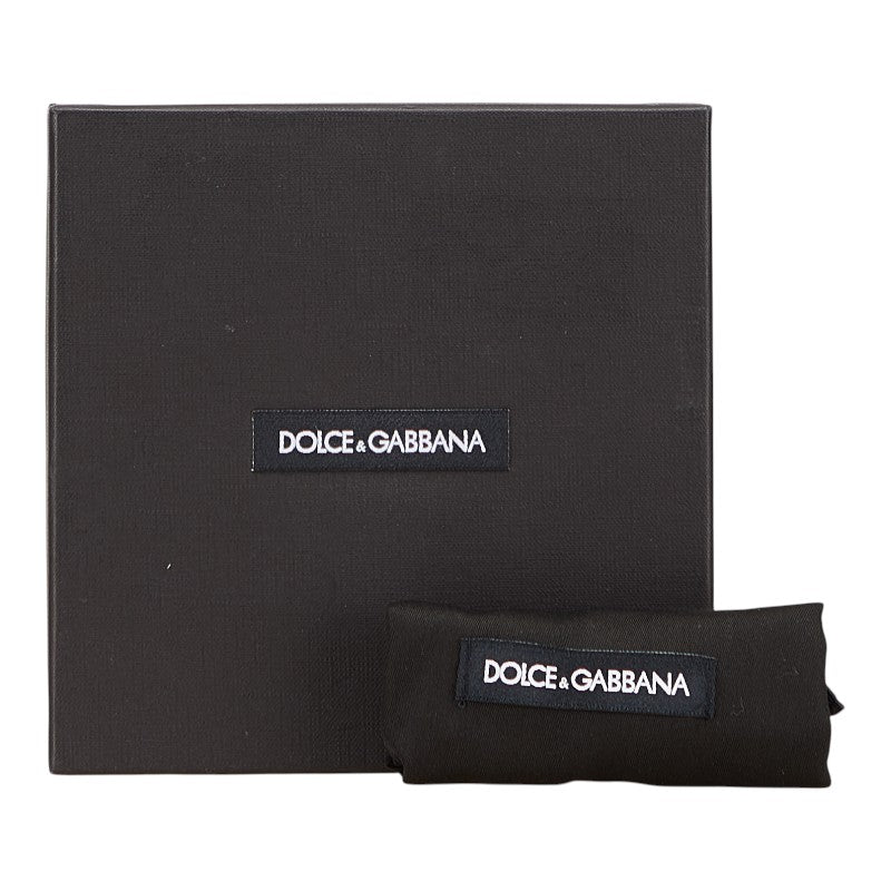 ドルチェアンドガッバーナ ロゴプレート ベルト 90.36 BC3793 ブラウン レザー メタル メンズ DOLCE&GABBANA 【中古】