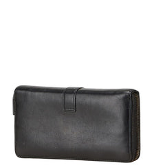 サンローラン YSLロゴ 長財布 414570 ブラック レザー レディース SAINT LAURENT 【中古】