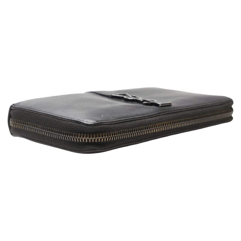サンローラン YSLロゴ 長財布 414570 ブラック レザー レディース SAINT LAURENT 【中古】