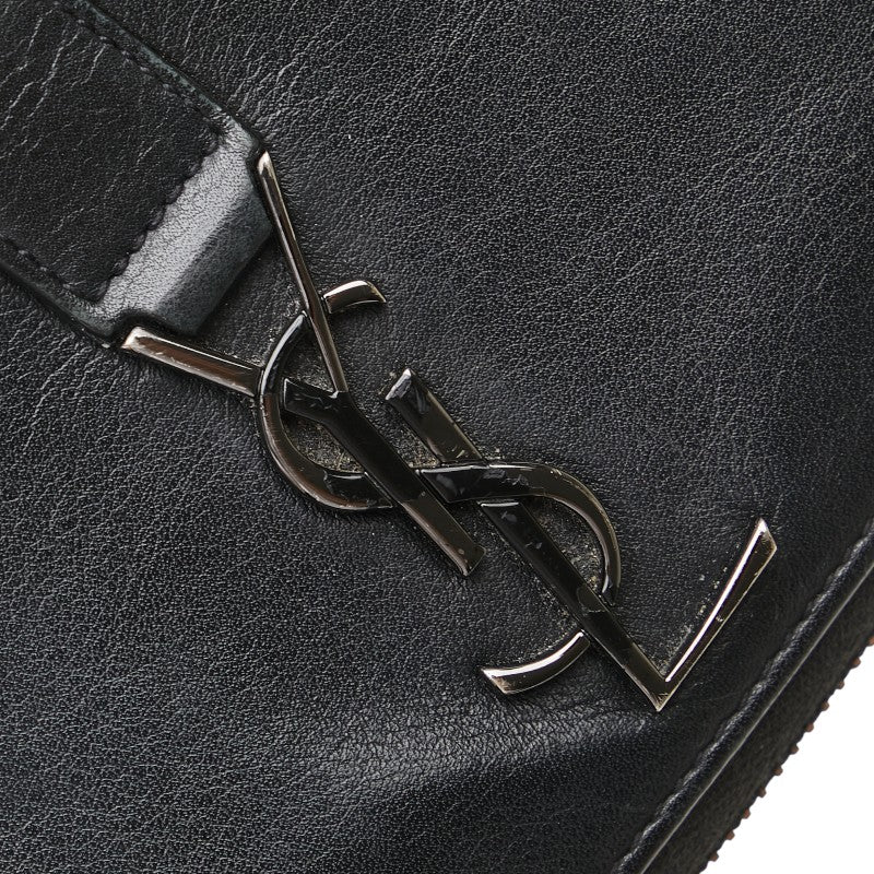 サンローラン YSLロゴ 長財布 414570 ブラック レザー レディース SAINT LAURENT 【中古】