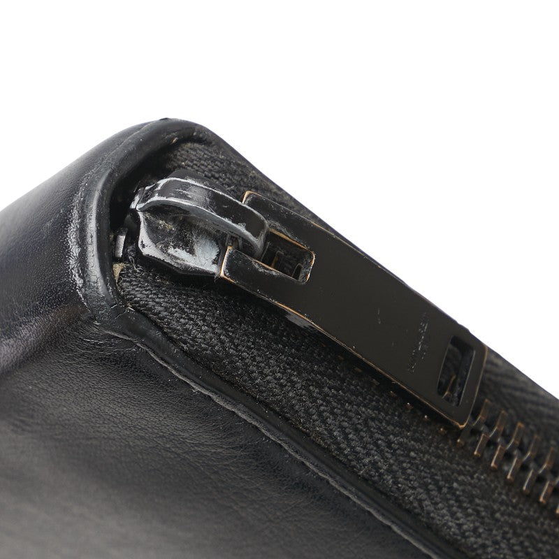サンローラン YSLロゴ 長財布 414570 ブラック レザー レディース SAINT LAURENT 【中古】
