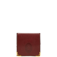 カルティエ マストライン コインケース ワインレッド ゴールド レザー レディース CARTIER 【中古】