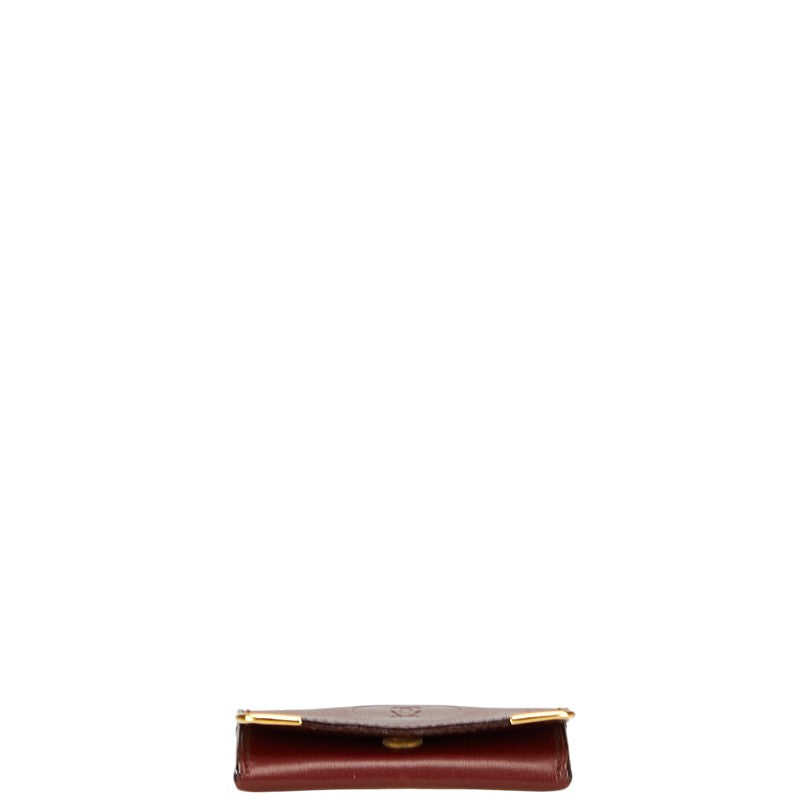 カルティエ マストライン コインケース ワインレッド ゴールド レザー レディース CARTIER 【中古】