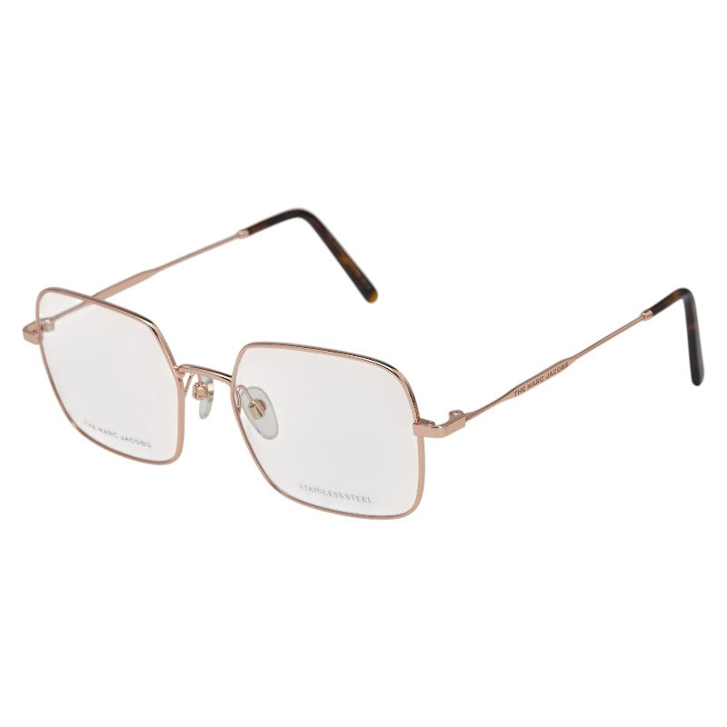 マークジェイコブス スクエア メガネ MARC 507 ピンクゴールド ブラウン メッキ プラスチック レディース MARC JACOBS 【中古】