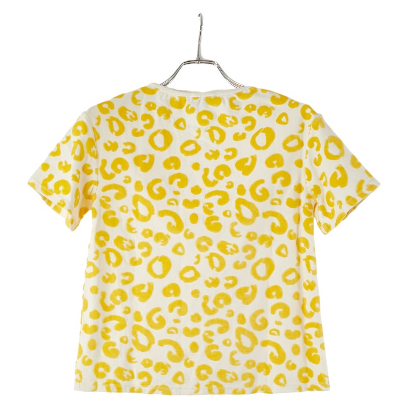 ディオール レオパード 半袖Ｔシャツ サイズ:12 イエロー ベージュ コットン レディース Dior 【中古】