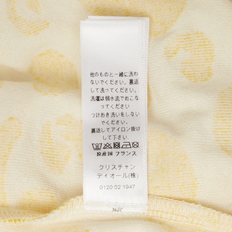 ディオール レオパード 半袖Ｔシャツ サイズ:12 イエロー ベージュ コットン レディース Dior 【中古】