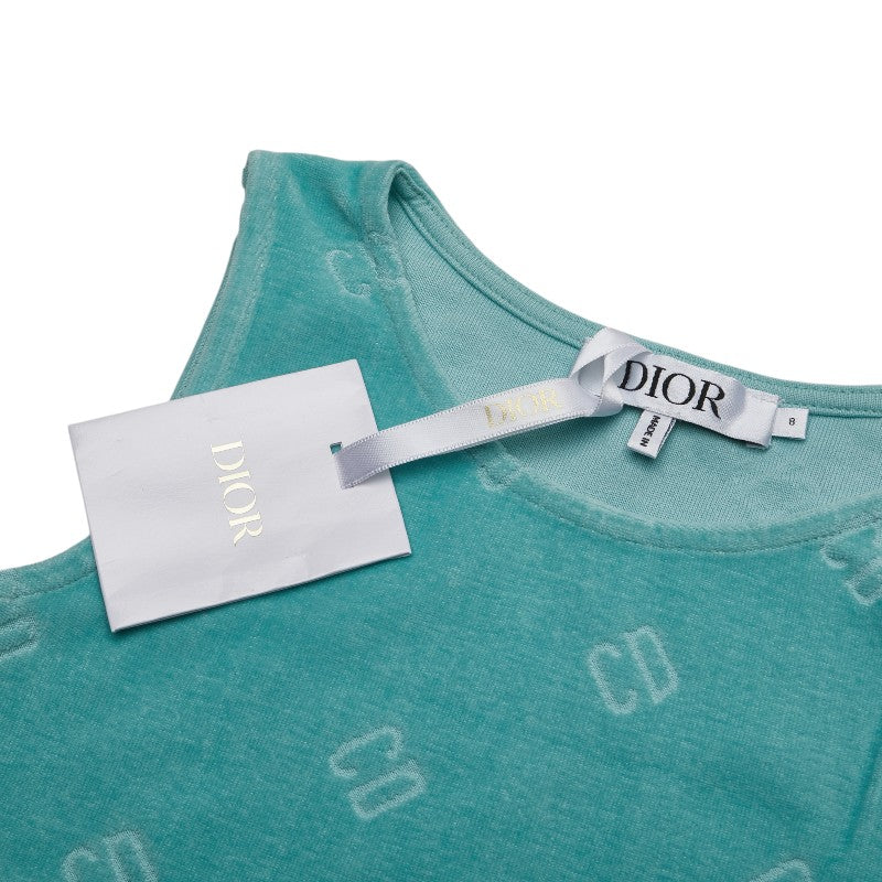 ディオール CD クロップド タンクトップ サイズ：8 ライトグリーン コットン レディース Dior 【中古】