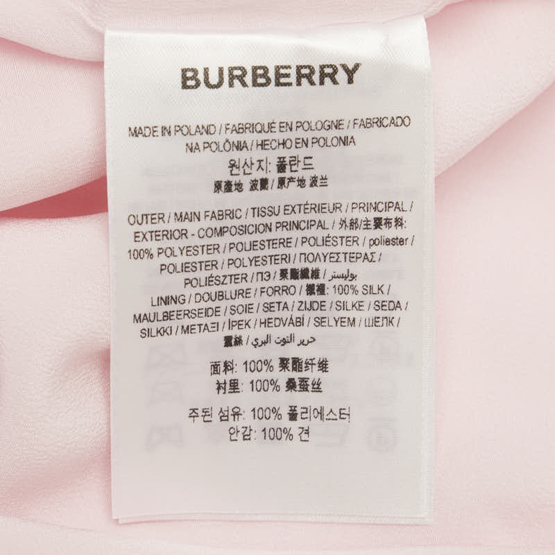 バーバリー ドレス ノースリーブワンピース サイズ:6 ピンク ポリエステル レディース BURBERRY 【中古】