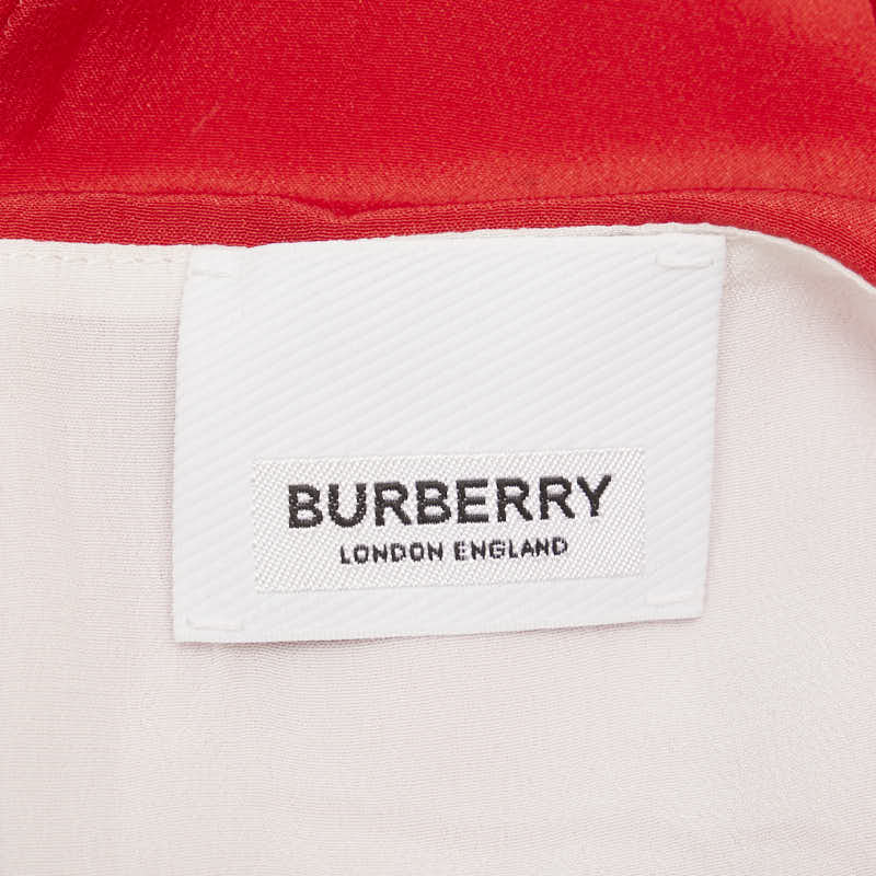 バーバリー ドレス ワンピース サイズ:10 ピンク レッド シルク レディース BURBERRY 【中古】
