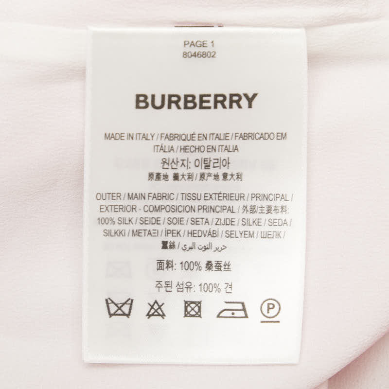バーバリー ドレス ワンピース サイズ:10 ピンク レッド シルク レディース BURBERRY 【中古】
