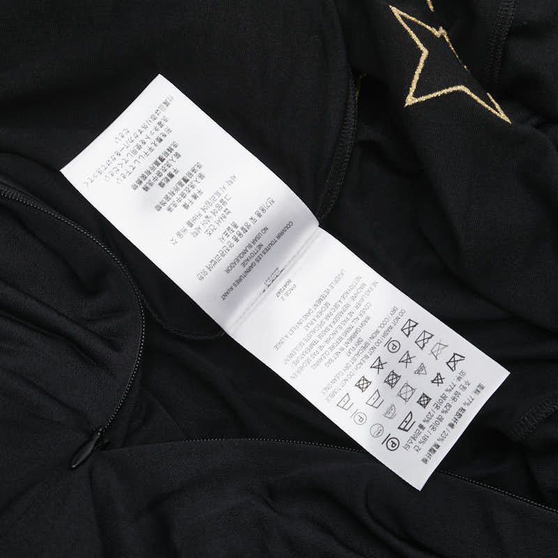 バーバリー 星 スター フリンジ ドレス ワンピース ブラック ゴールド レーヨン シルク レディース BURBERRY 【中古】
