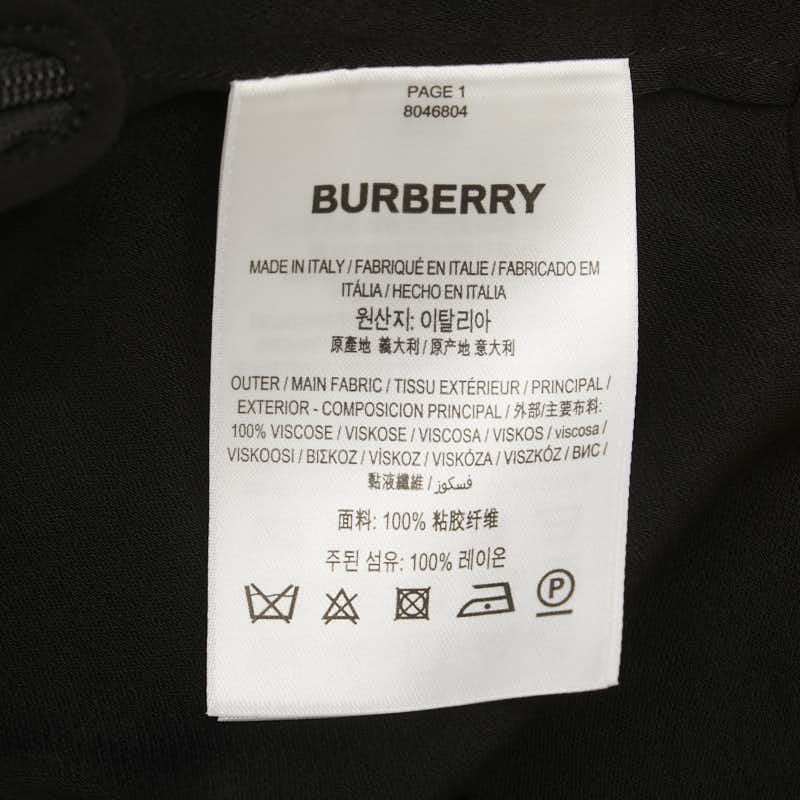 バーバリー ドレス キャミソールワンピース サイズ:4 ブラック イエロー ホワイト レーヨン レディース BURBERRY 【中古】
