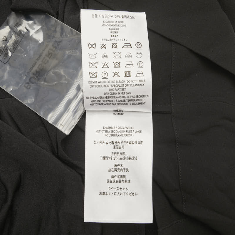 バーバリー インナー付き ドレス ワンピース サイズ:6 ブラック シルク レディース BURBERRY 【中古】